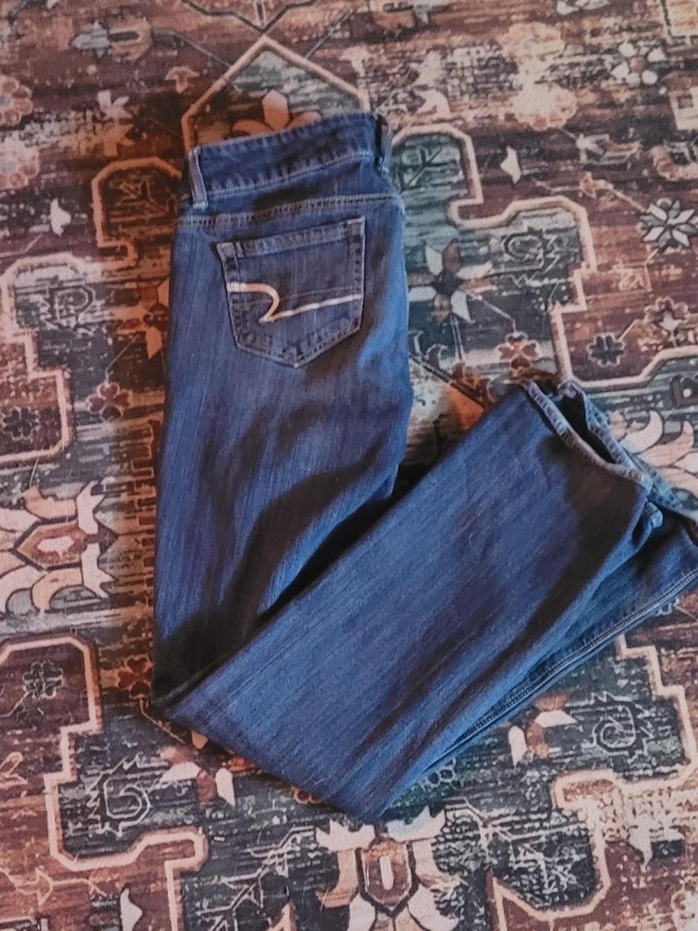 American Eagle Outfitters Women's Dark Blue Bootcut Jeans